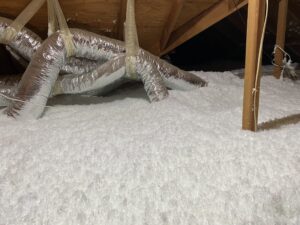 image depicts attic insulation