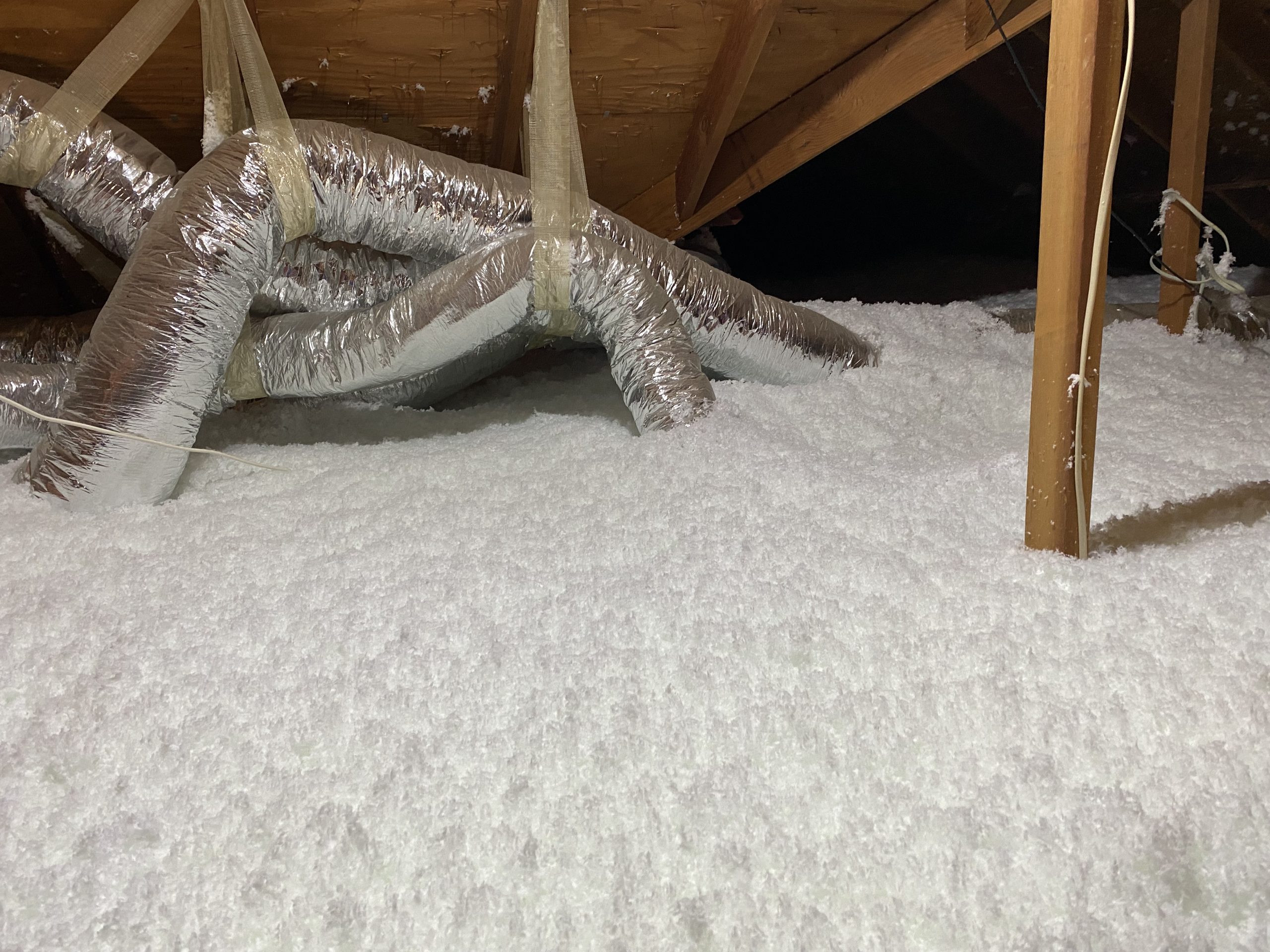 image depicts attic insulation